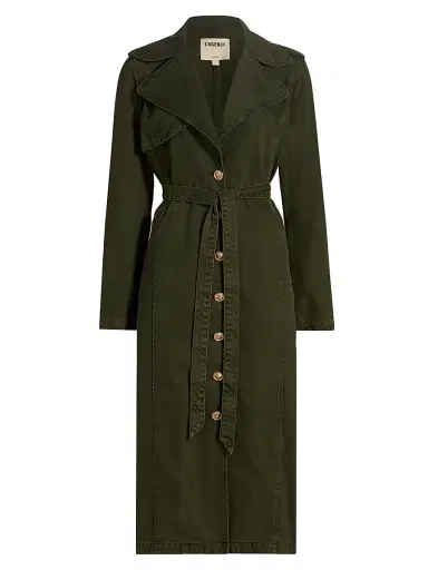 L'AGENCE Women's Zavia Denim Trench Coat - Picholine | Thumbnail 1 L'AGENCE Women's Zavia Denim Trench Coat - Picholine | Thumbnail 1