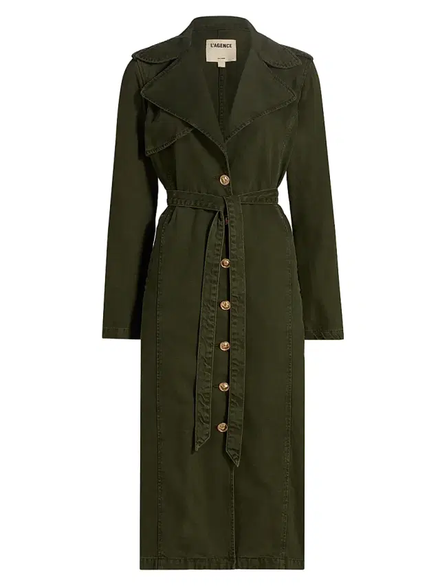 L'AGENCE Women's Zavia Denim Trench Coat - Picholine