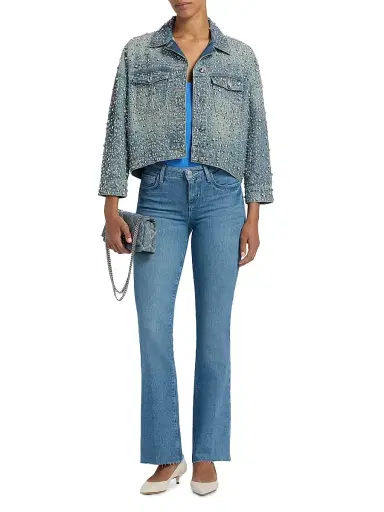 L'Agence Women's Vangie Crystal-Embellished Cotton Jacket | Thumbnail 2 L'Agence Women's Vangie Crystal-Embellished Cotton Jacket | Thumbnail 2