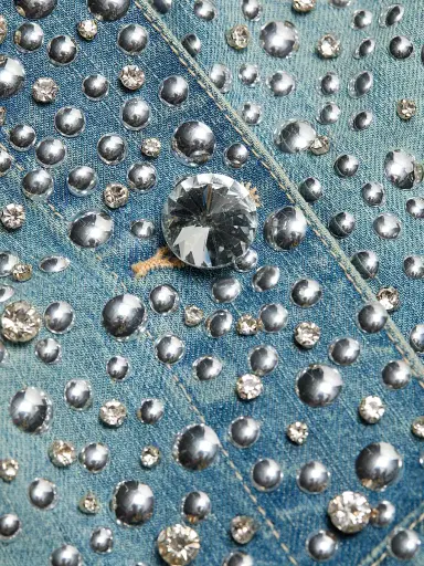 L'Agence Women's Vangie Crystal-Embellished Cotton Jacket | Thumbnail 7 L'Agence Women's Vangie Crystal-Embellished Cotton Jacket | Thumbnail 7