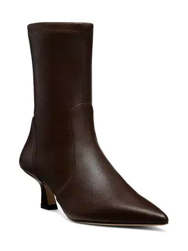 Stuart Weitzman Women's Vinnie 50MM Leather Boots - Walnut | Thumbnail 2 Stuart Weitzman Women's Vinnie 50MM Leather Boots - Walnut | Thumbnail 2