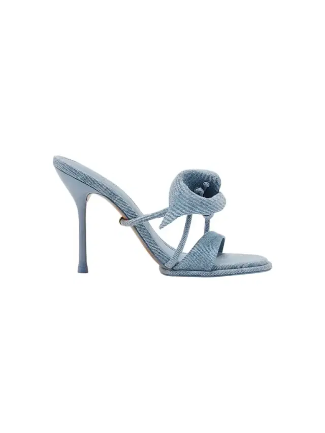 Cult Gaia Women's Cori 105MM Denim Sandals - Vintage Blue