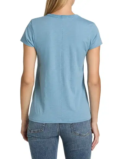 rag & bone Women's The Slub Cotton T-Shirt - Fog Blue | Thumbnail 5 rag & bone Women's The Slub Cotton T-Shirt - Fog Blue | Thumbnail 5