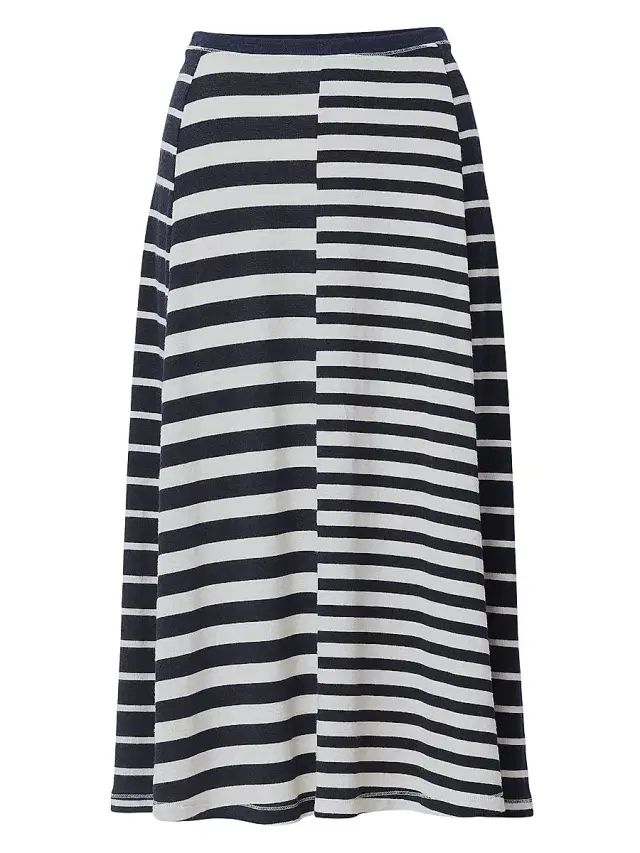 rag & bone Women's The Knit Mixed Stripe Midi-Skirt - Salute Multi