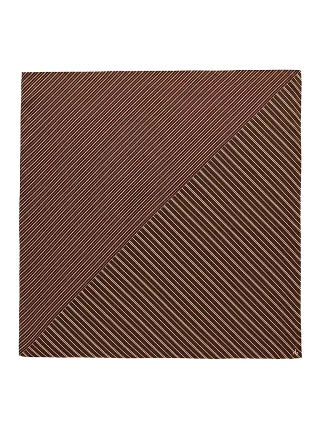 rag & bone Women's Gia Striped Silk Scarf - Brown Stripe