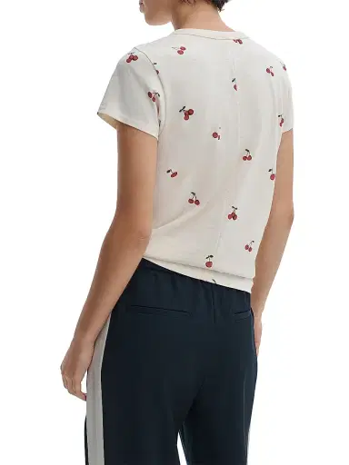 rag & bone Women's All Over Cherry T-Shirt - White Multi | Thumbnail 4 rag & bone Women's All Over Cherry T-Shirt - White Multi | Thumbnail 4