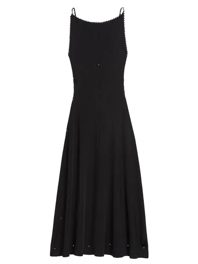 Theory Women's Square Neck Midi Dress - Black