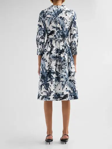 Oscar de la Renta Women's Printed Midi Shirtdress | Thumbnail 3