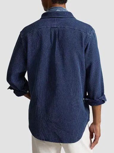 Polo Ralph Lauren Men's Classic-Fit Indigo-Dyed Workshirt - Indigo Waffle - Size XXL | Thumbnail 3 Polo Ralph Lauren Men's Classic-Fit Indigo-Dyed Workshirt - Indigo Waffle - Size XXL | Thumbnail 3