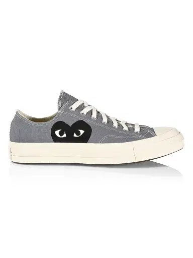 Comme des Garçons PLAY CdG PLAY x Converse Men's Chuck Taylor All Star Low-Top Sneakers - Grey - Size 8 | Thumbnail 1 Comme des Garçons PLAY CdG PLAY x Converse Men's Chuck Taylor All Star Low-Top Sneakers - Grey - Size 8 | Thumbnail 1
