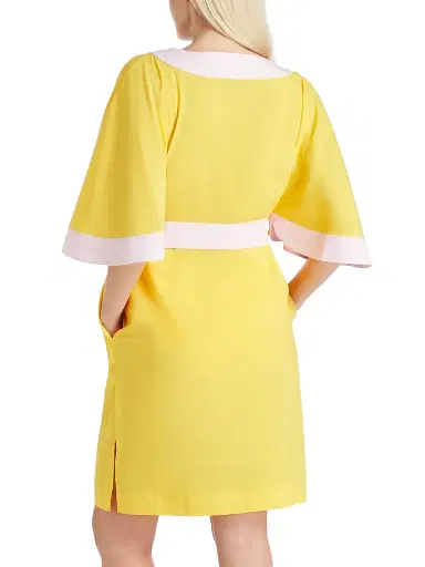 Valimare Women's Casia Tie-Waist Cover-Up Dress - Yellow | Thumbnail 4 Valimare Women's Casia Tie-Waist Cover-Up Dress - Yellow | Thumbnail 4