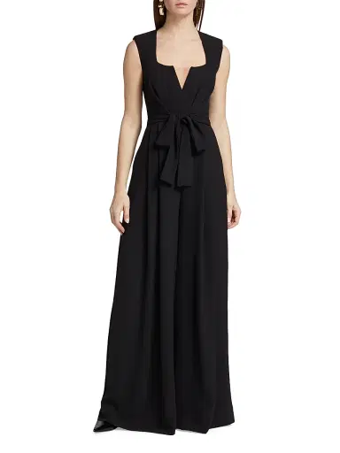 Michael Costello Collection Women's Eloise Belted Pleated Wide-Leg Jumpsuit | Thumbnail 3 Michael Costello Collection Women's Eloise Belted Pleated Wide-Leg Jumpsuit | Thumbnail 3