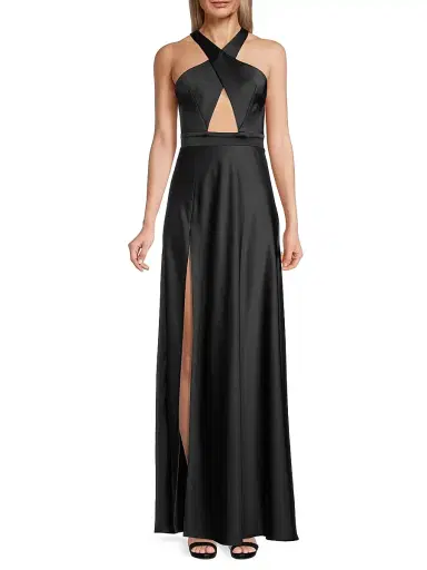 Katie May Women's Asher Satin Cut-Out Gown | Thumbnail 2