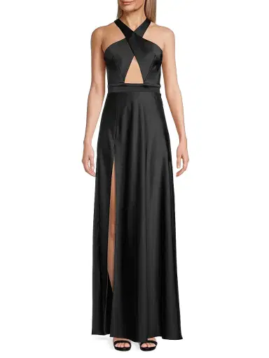 Katie May Women's Asher Satin Cut-Out Gown | Thumbnail 3