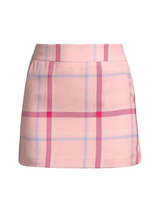 Undra Celeste Women's Plaid Miniskirt - Blush Plaid