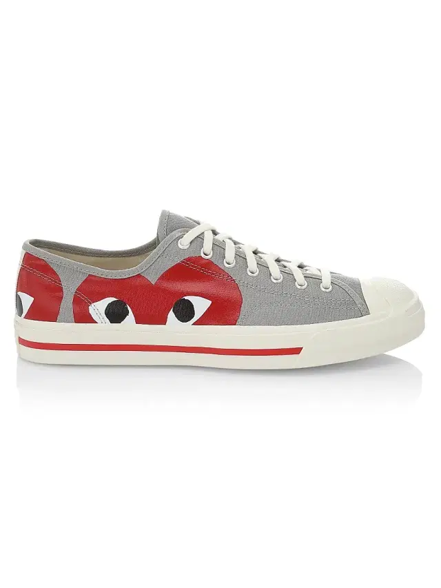 Comme des Garçons PLAY Men's  x Converse Jack Purcell Sneakers - Red Gray