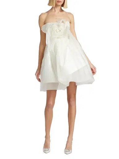 Danielle Frankel Women's Lottie Organza Petal Minidress - | Thumbnail 2 Danielle Frankel Women's Lottie Organza Petal Minidress - | Thumbnail 2