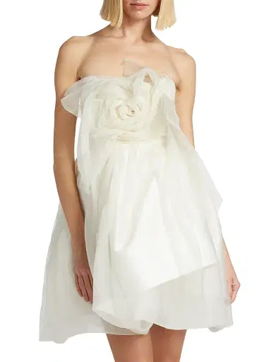 Danielle Frankel Women's Lottie Organza Petal Minidress - | Thumbnail 3 Danielle Frankel Women's Lottie Organza Petal Minidress - | Thumbnail 3