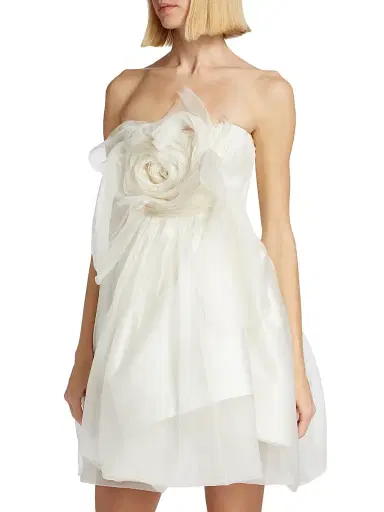 Danielle Frankel Women's Lottie Organza Petal Minidress - | Thumbnail 4 Danielle Frankel Women's Lottie Organza Petal Minidress - | Thumbnail 4