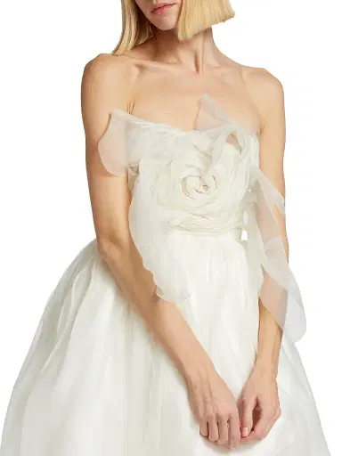 Danielle Frankel Women's Lottie Organza Petal Minidress - | Thumbnail 6 Danielle Frankel Women's Lottie Organza Petal Minidress - | Thumbnail 6