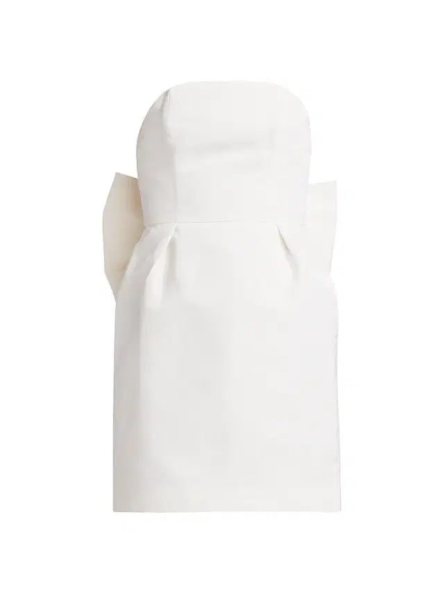 Alexia María Women's Silk Faille Bow-Back Minidress - White