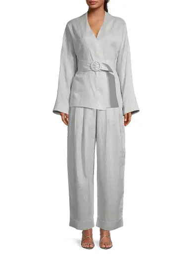 Undra Celeste Women's Belted Wrap Jacket | Thumbnail 2 Undra Celeste Women's Belted Wrap Jacket | Thumbnail 2