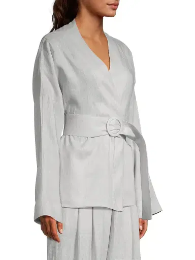 Undra Celeste Women's Belted Wrap Jacket | Thumbnail 4 Undra Celeste Women's Belted Wrap Jacket | Thumbnail 4