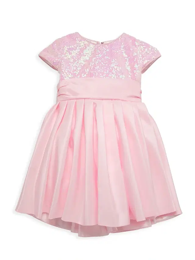 Joan Calabrese Baby Girl's, Little Girl's & Girl's Sequined Satin Dress - Light Pink
