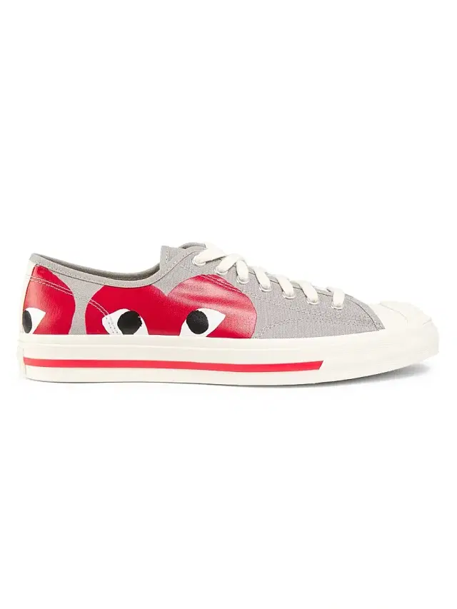 Comme des Garçons PLAY Men's  x Converse Jack Purcell Sneakers - Grey Red