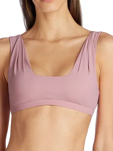 Valimare Women's Como Pleated Bikini Top - Pink - Size Small | Thumbnail 2
