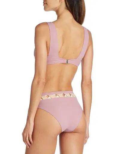 Valimare Women's Como Pleated Bikini Top - Pink - Size Small | Thumbnail 5