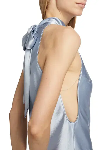 GALVAN LONDON Women's Bridal Sienna Satin Midi-Dress - Ice Blue - Size 4 | Thumbnail 6 GALVAN LONDON Women's Bridal Sienna Satin Midi-Dress - Ice Blue - Size 4 | Thumbnail 6