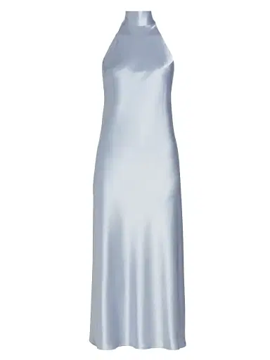 GALVAN LONDON Women's Bridal Sienna Satin Midi-Dress - Ice Blue - Size 4 | Thumbnail 1 GALVAN LONDON Women's Bridal Sienna Satin Midi-Dress - Ice Blue - Size 4 | Thumbnail 1