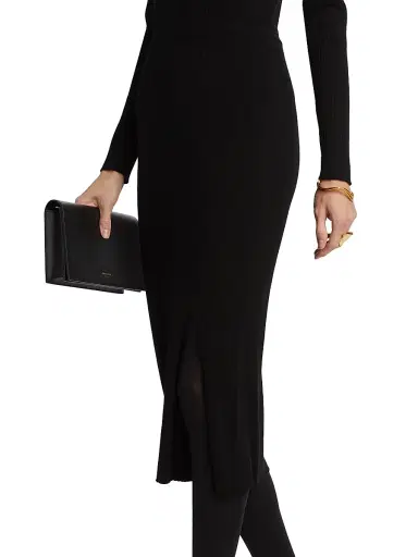 Saks Fifth Avenue Women's Wide Rib-Knit Pencil Skirt - Black - Size XS | Thumbnail 3 Saks Fifth Avenue Women's Wide Rib-Knit Pencil Skirt - Black - Size XS | Thumbnail 3