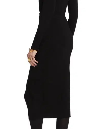 Saks Fifth Avenue Women's Wide Rib-Knit Pencil Skirt - Black - Size XS | Thumbnail 5 Saks Fifth Avenue Women's Wide Rib-Knit Pencil Skirt - Black - Size XS | Thumbnail 5