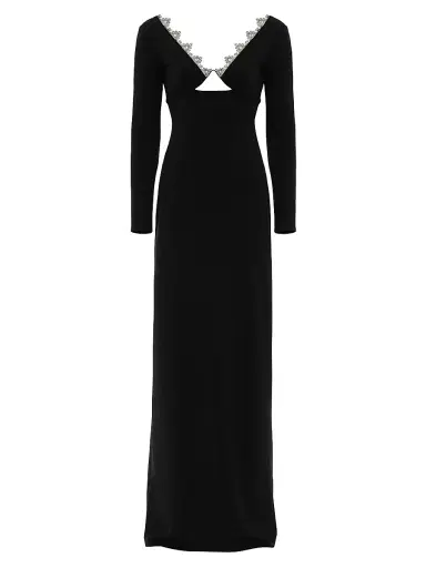 Ozgur Masur Women's Lace-Trimmed Cut-Out Gown | Thumbnail 1 Ozgur Masur Women's Lace-Trimmed Cut-Out Gown | Thumbnail 1