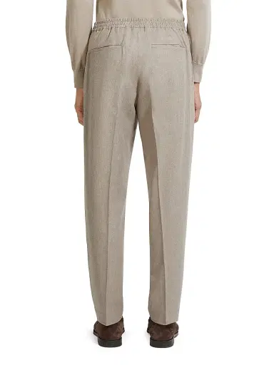 Zegna Men's 15milmil15 Wool Silk and Cashmere Pants - Light Taupe - Size 32 | Thumbnail 4 Zegna Men's 15milmil15 Wool Silk and Cashmere Pants - Light Taupe - Size 32 | Thumbnail 4