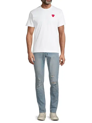 Comme des Garçons PLAY Men's Heart Tee - Black - Size Small | Thumbnail 2