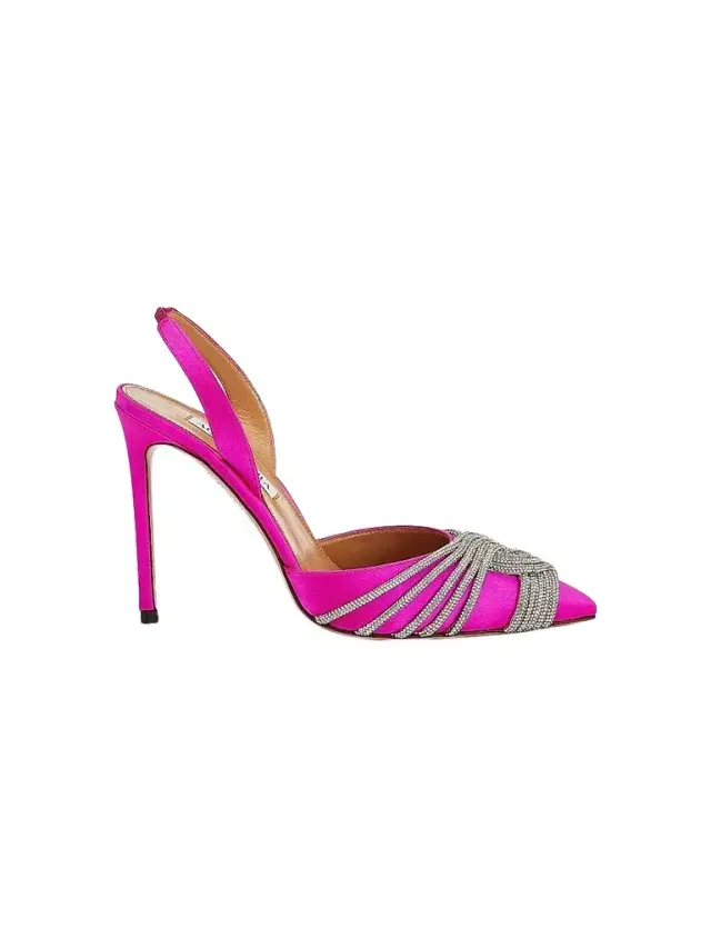 Aquazzura Women's Gatsby 105MM Embellished Slingback Pumps - Exotic Orchid