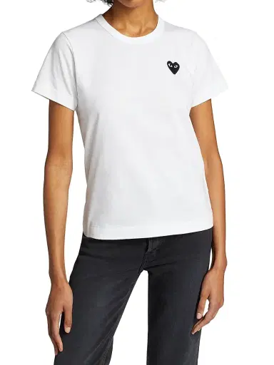 Comme des Garçons PLAY Women's Heart T-Shirt - White - Size XS | Thumbnail 3