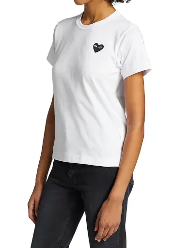 Comme des Garçons PLAY Women's Heart T-Shirt - White - Size XS | Thumbnail 4
