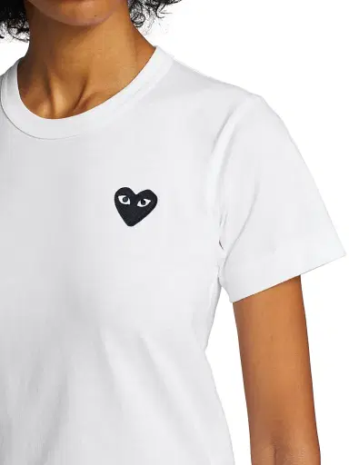 Comme des Garçons PLAY Women's Heart T-Shirt - White - Size XS | Thumbnail 6