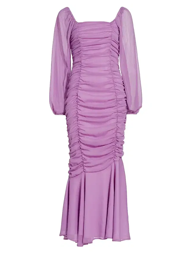 Claude Kameni Women's Rare Orchid Ruched Dress - Multi Lilac