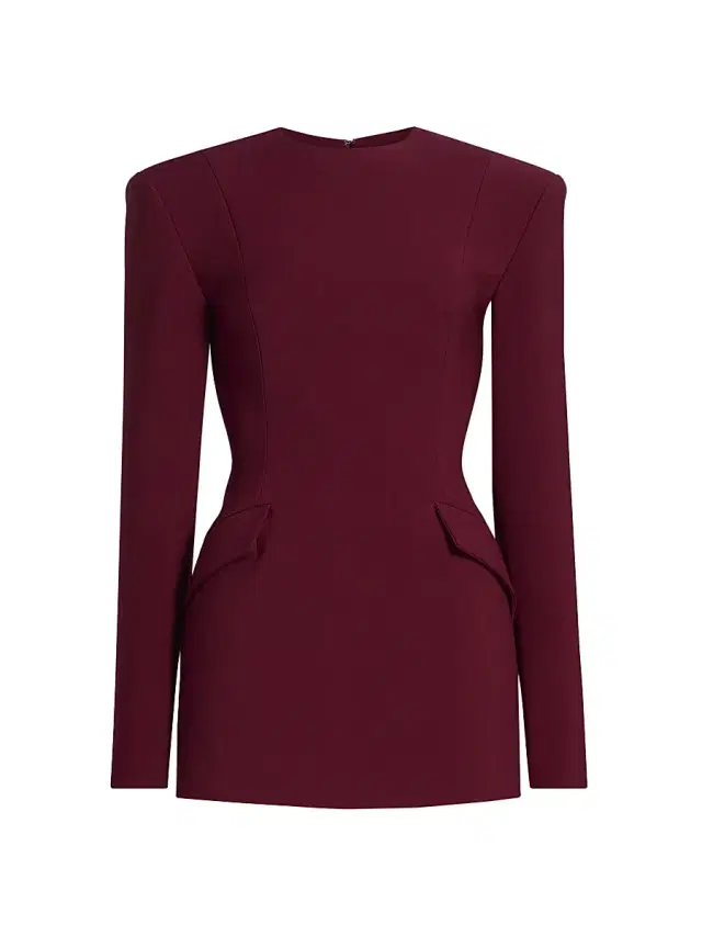Ronny Kobo Women's Alana Long-Sleeve Sheath Minidress - Port