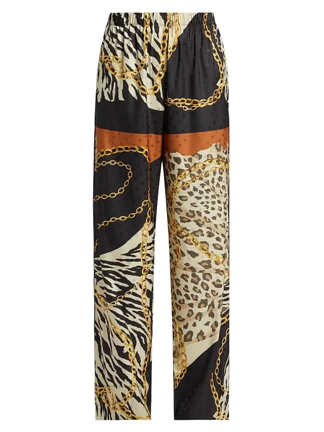 Ronny Kobo Women's Dora Animal-Chain-Print Pants