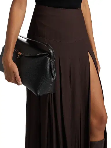 Reformation Women's Nancy Pleated Midi-Skirt - Mole - Size 0 | Thumbnail 6