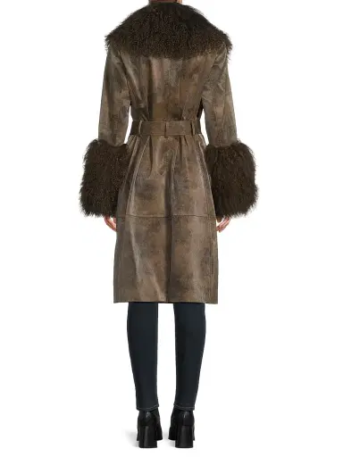 Kobi Halperin Women's Viv Shearling-Trimmed Belted Coat | Thumbnail 5 Kobi Halperin Women's Viv Shearling-Trimmed Belted Coat | Thumbnail 5