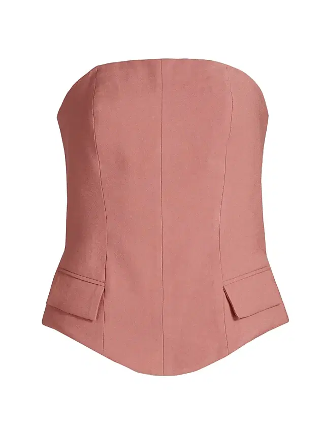 Nonchalant Label Women's Georgia Tailored Strapless Top - Mauve