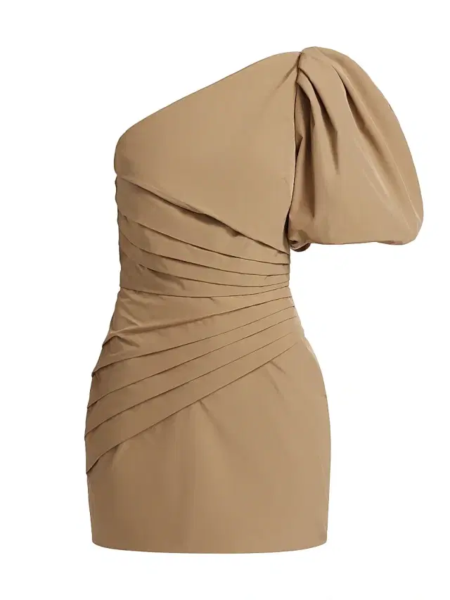 Ronny Kobo Women's Garda One-Shoulder Minidress - Khaki