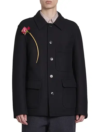 Dries Van Noten Men's Braxton Button-Front Jacket | Thumbnail 6 Dries Van Noten Men's Braxton Button-Front Jacket | Thumbnail 6
